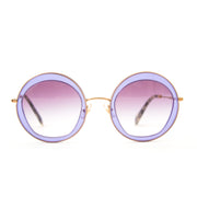 acheter en ligne pour le meilleur prix Miu Miu Appliquéd Round Frame Sunglasses