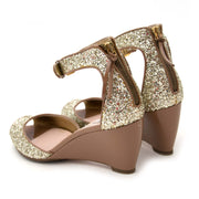 * Never Worn* Miu Miu Glitter Wedge Sandals - size 39,5 acheter en ligne seconde main