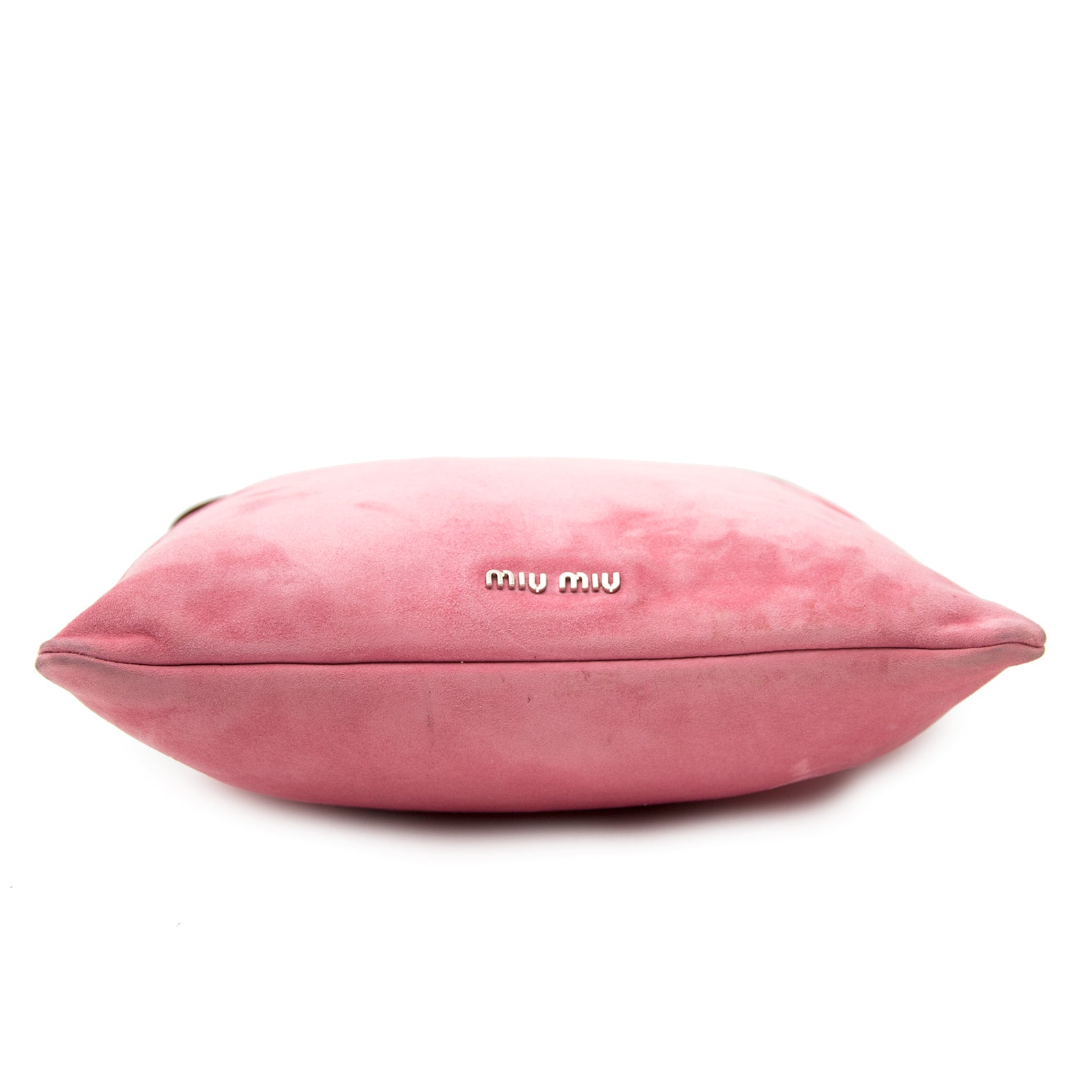Koop een authentieke Miu Miu Pink/Brown Suede Bucket Bag aan de juiste prijs