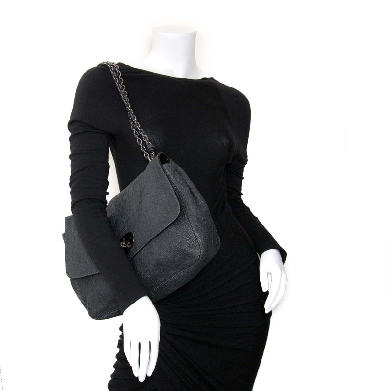 mulberry large lily shiny shoulder bag now for sale at labellov vintage fashion webshop belgium