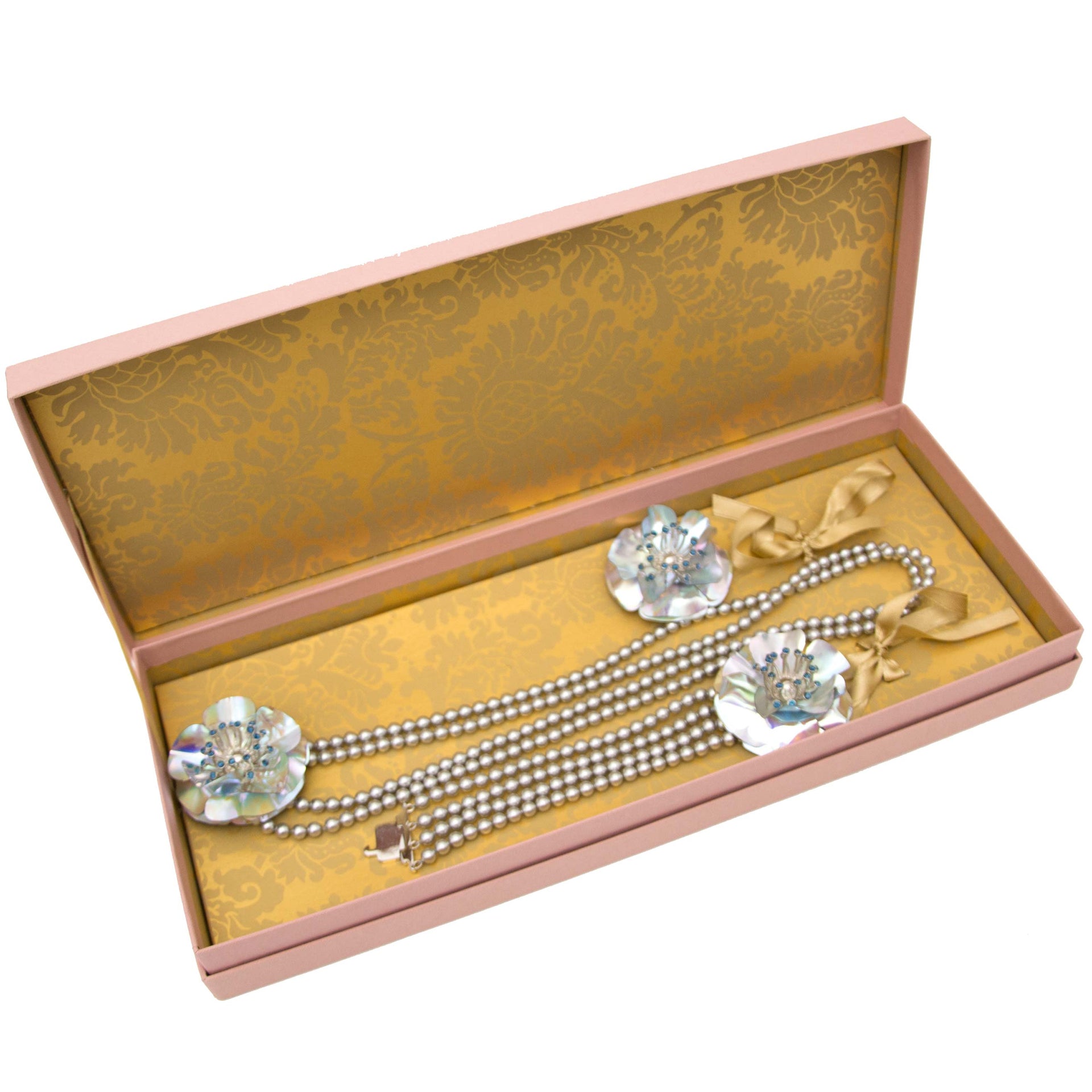 Miu Miu Poppy Flower Necklace, Bracelet and Brooch Set