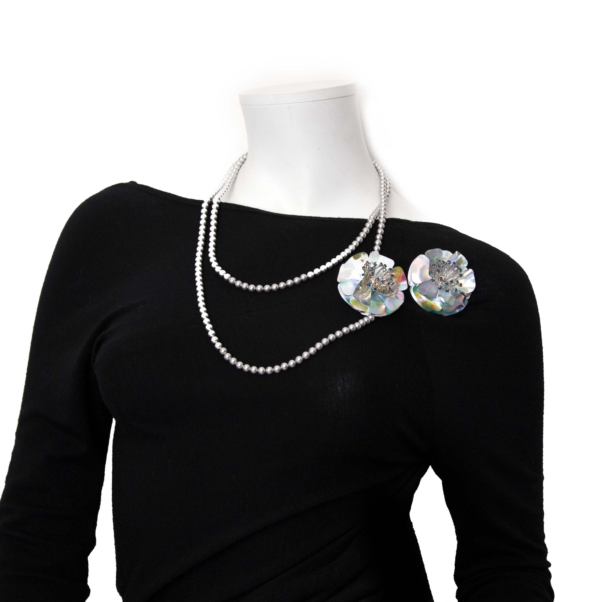 Miu Miu Poppy Flower Necklace, Bracelet and Brooch Set