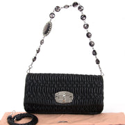 koop veilig online aan de beste prijs Miu Miu Black Cloquet Nappa Stage Bag