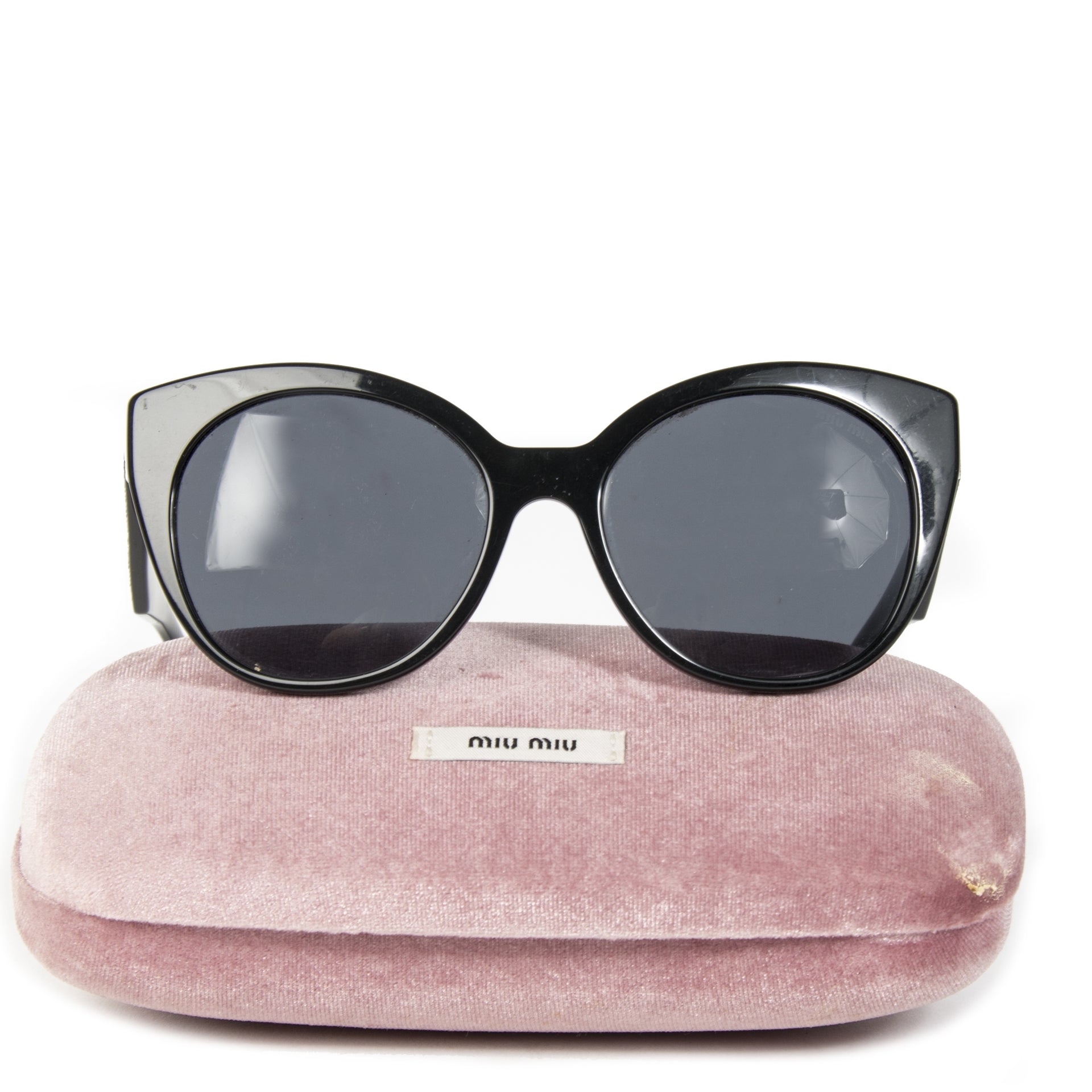 Miu Miu Cateye Crystal Sunglasses