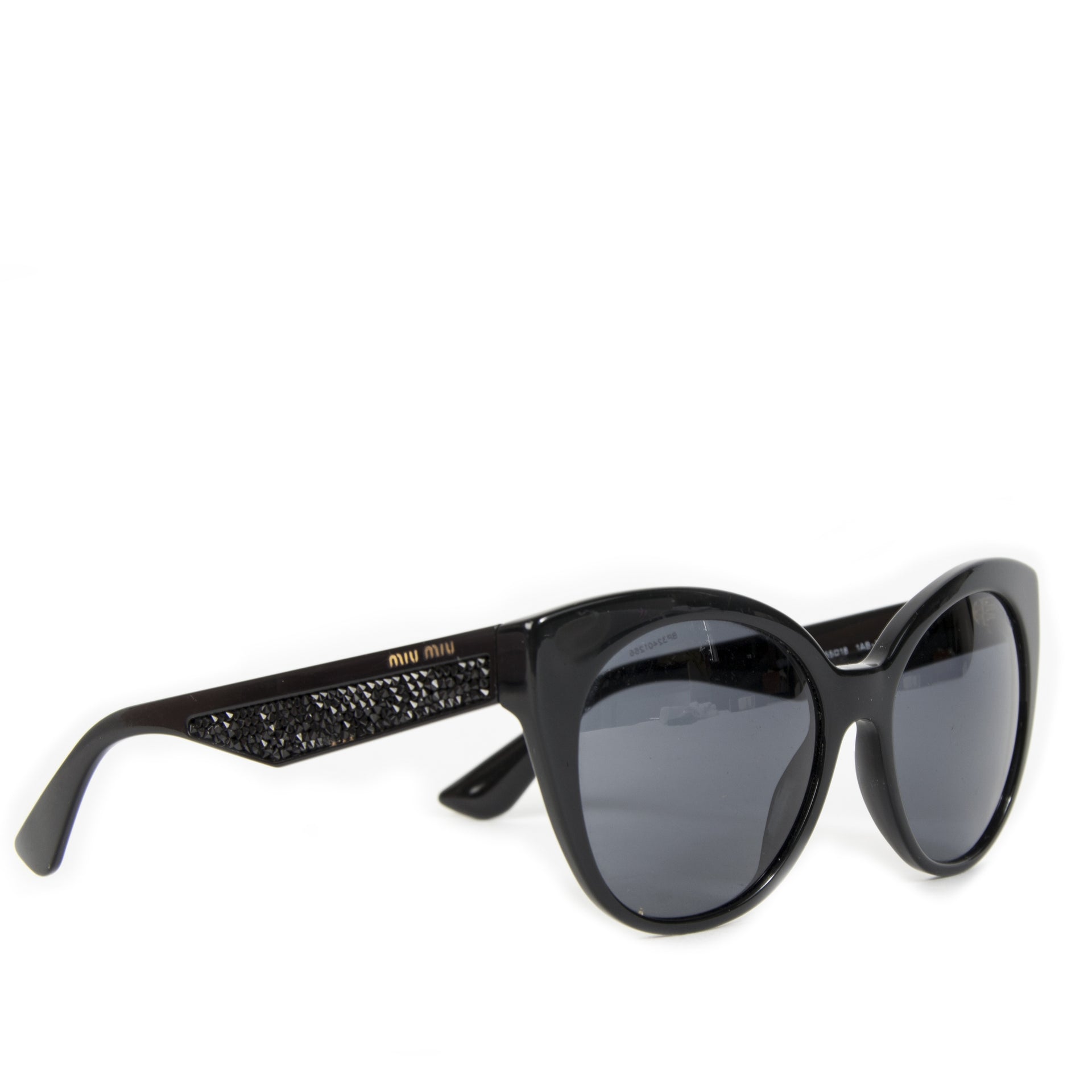 Miu Miu Cateye Crystal Sunglasses
