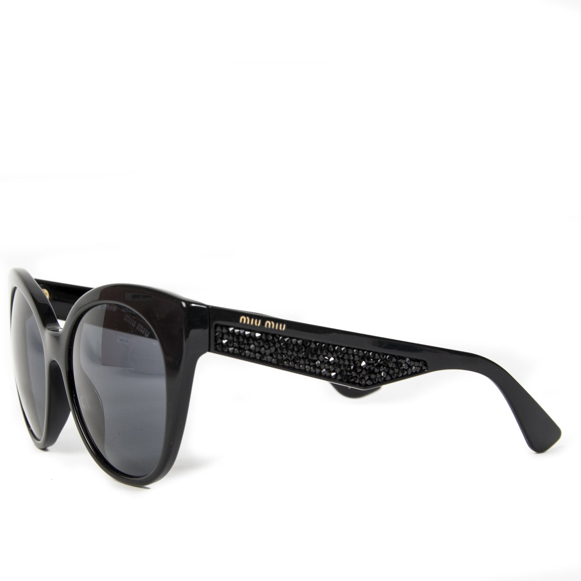 Miu Miu Cateye Crystal Sunglasses
