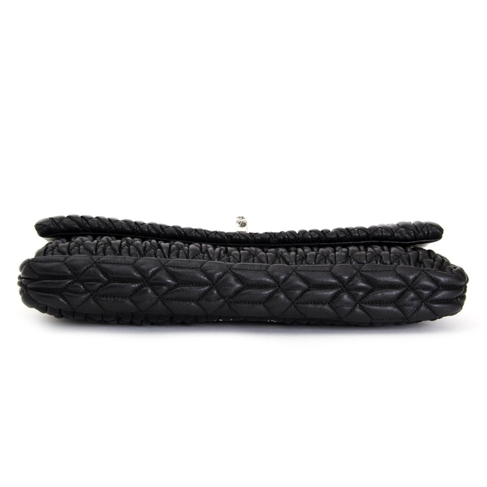 acheter en ligne secodne main sac a main Miu Miu Black Cloquet Nappa Stage Bag pour le meilleur prix