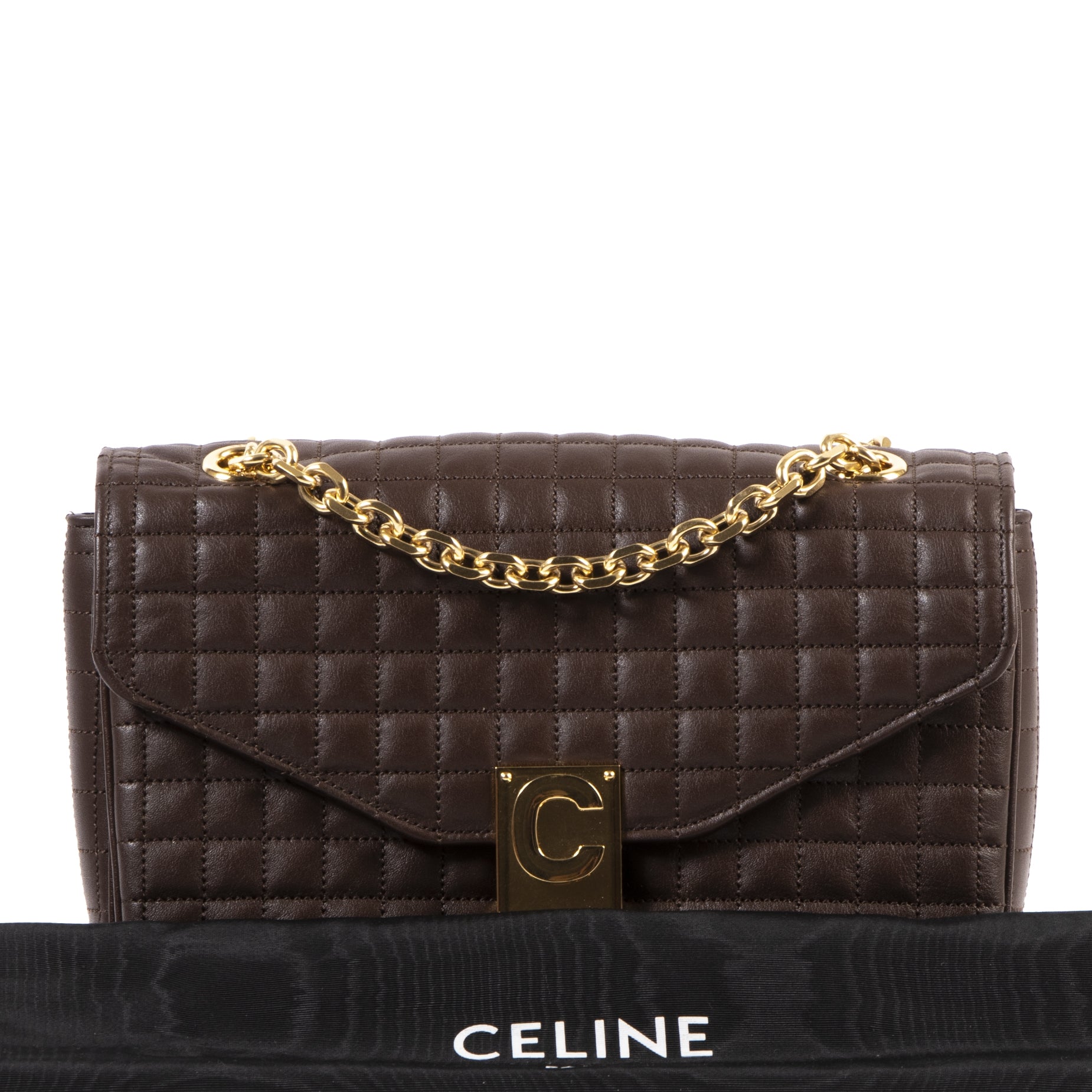 Celine C-Bag Brown Medium Matelasse Bag