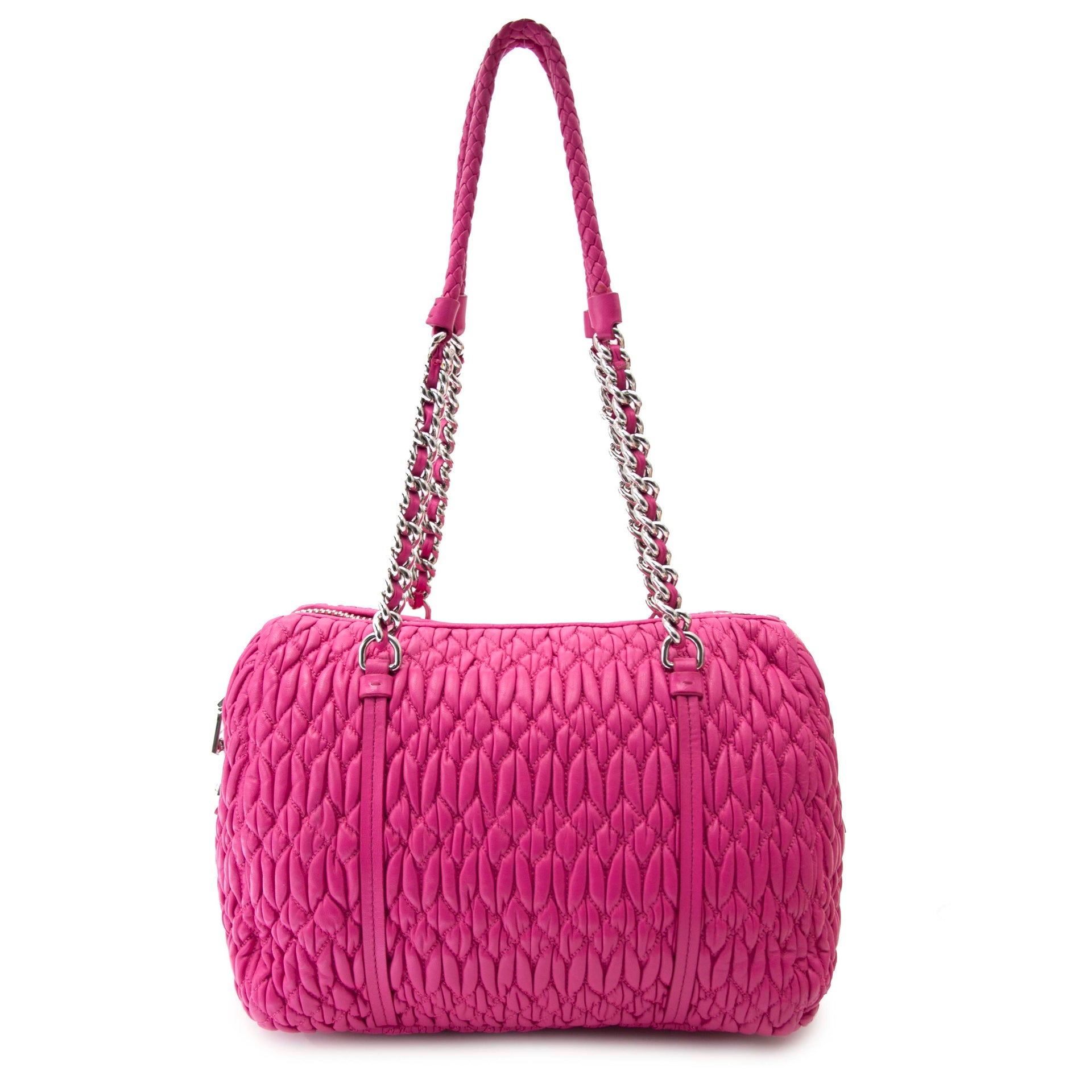 Miu Miu Pink Nappa Cloquet Shoulder Bag