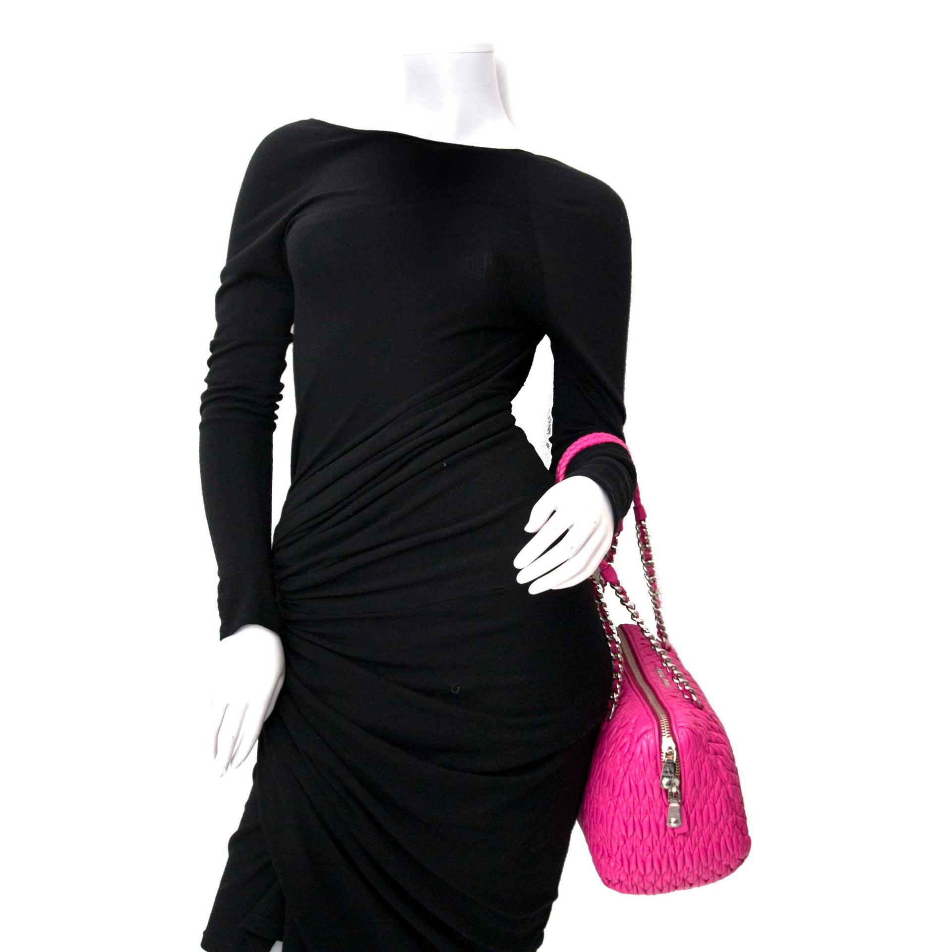 Miu Miu Pink Nappa Cloquet Shoulder Bag