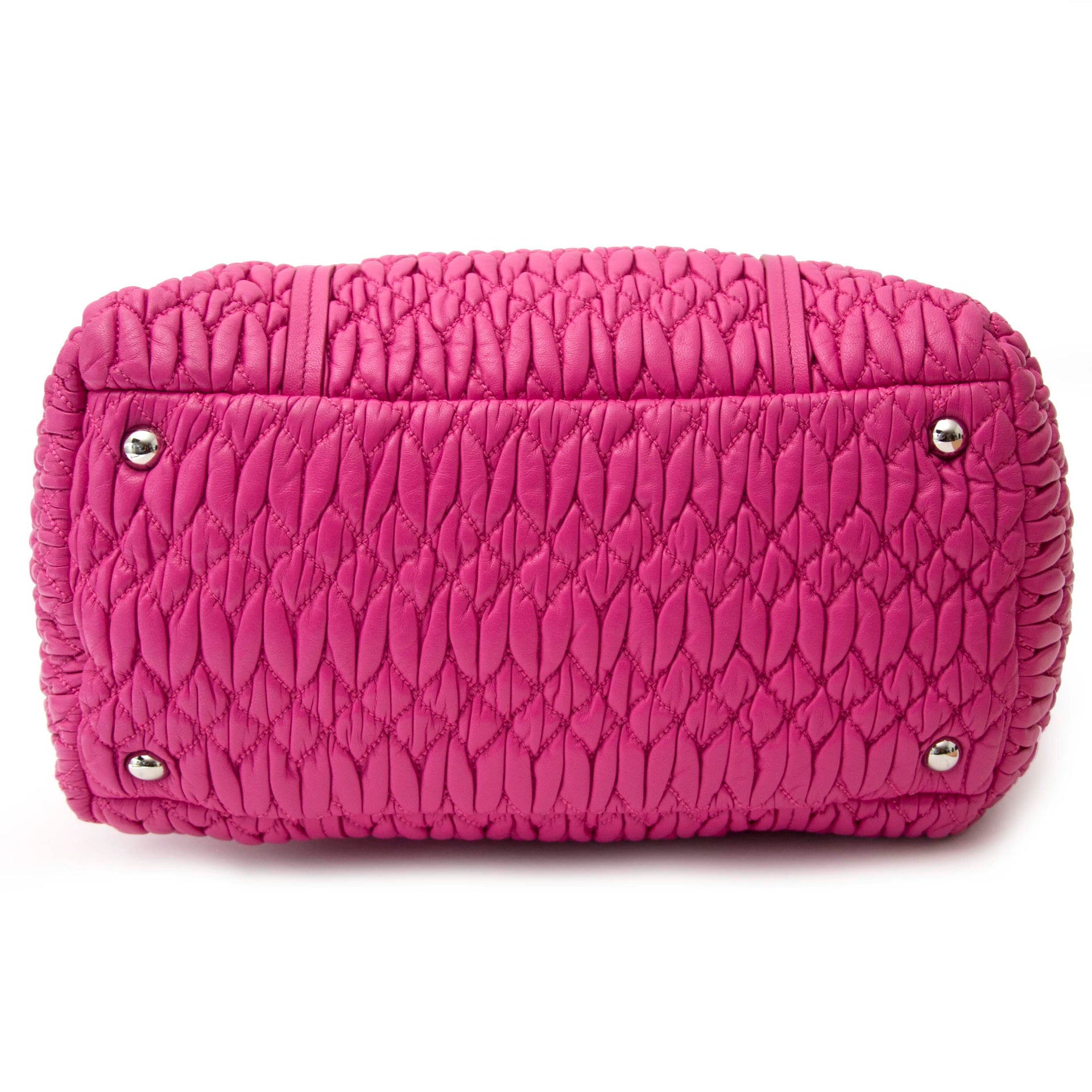 Miu Miu Pink Nappa Cloquet Shoulder Bag