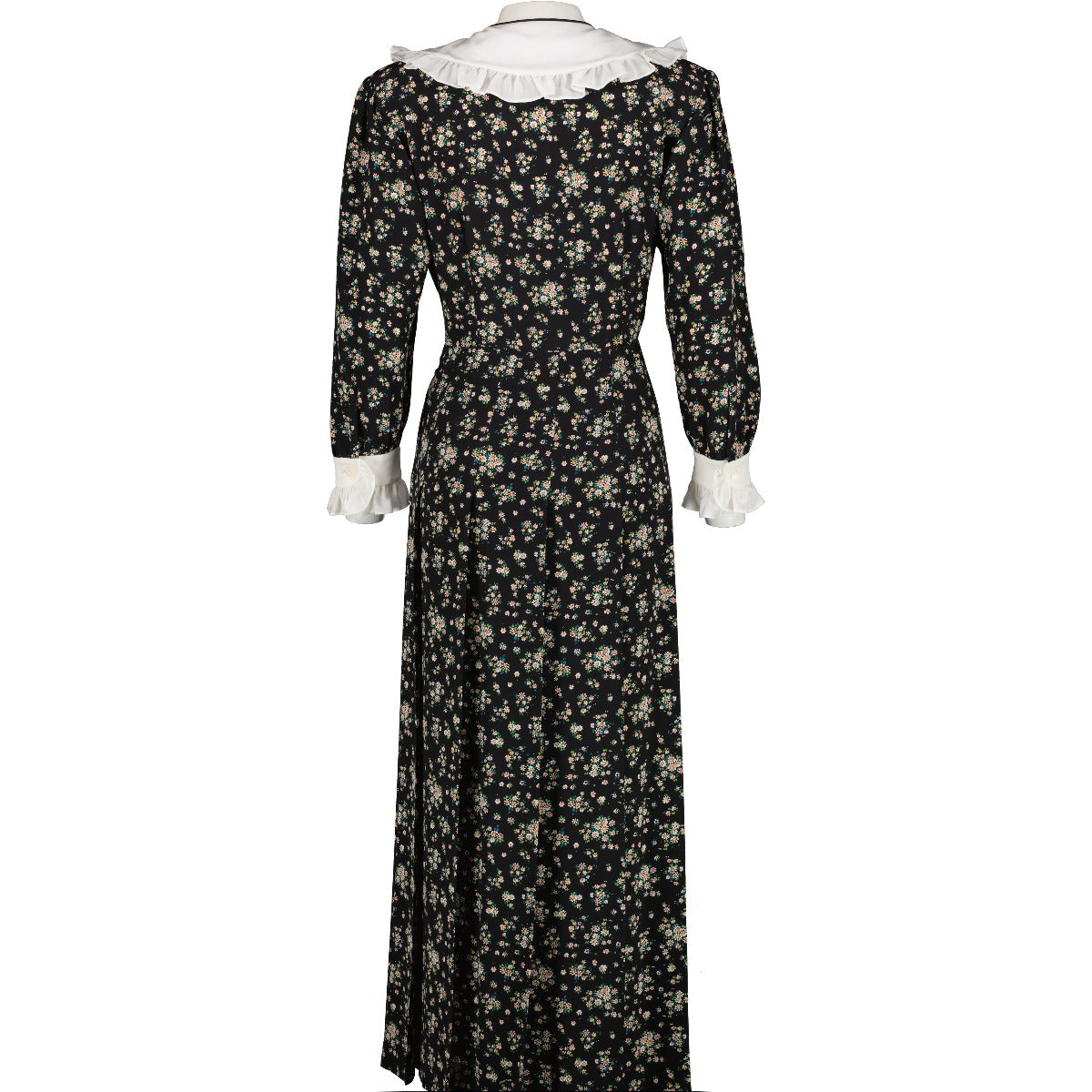 Miu Miu Black Floral Silk Maxi Dress