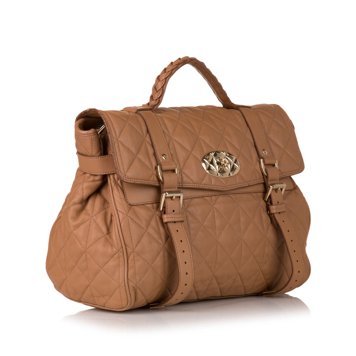 Mulberry Camel Alexa Gewatteerde Satchel