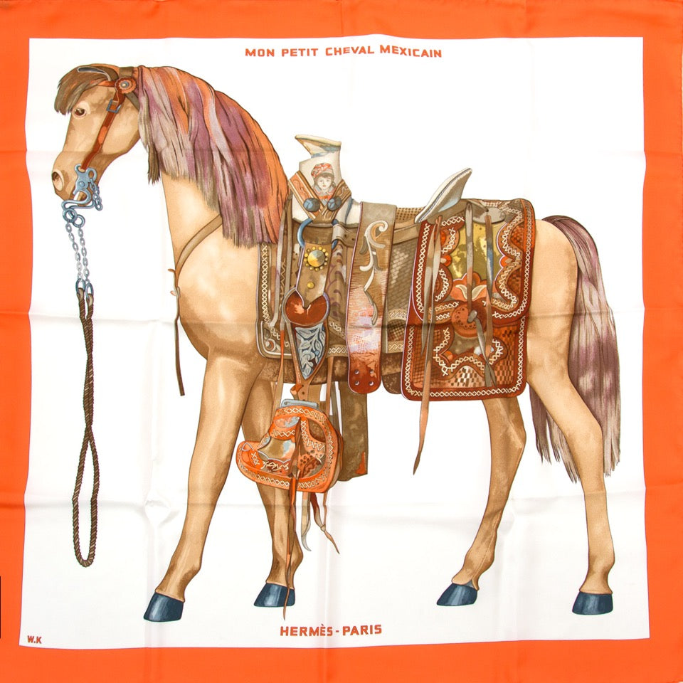 Koop uw Hermès Carré De Soie Mon Petit Cheval Mexicain aan de beste prijs