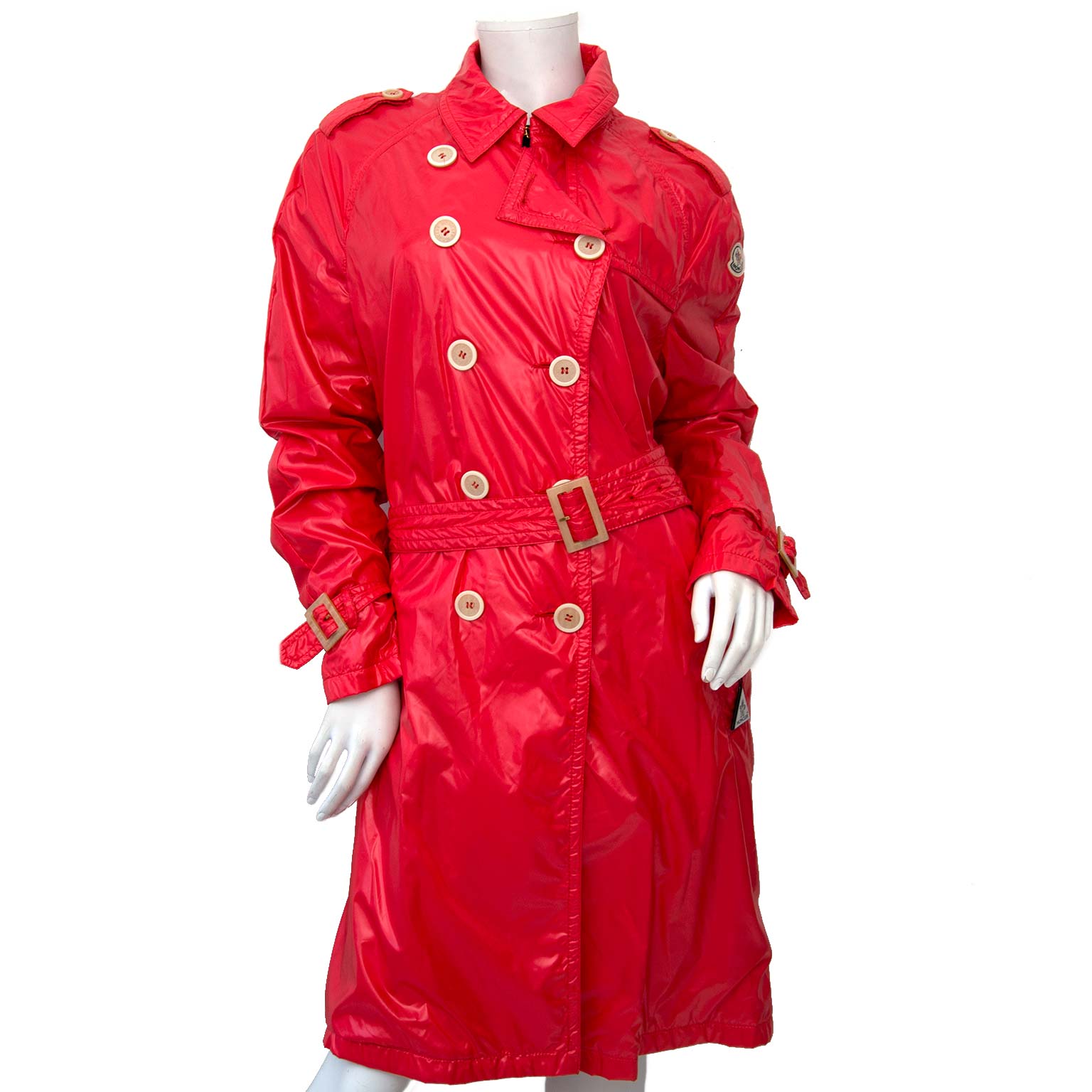 shop safe online for the best price Moncler Red Raincoat