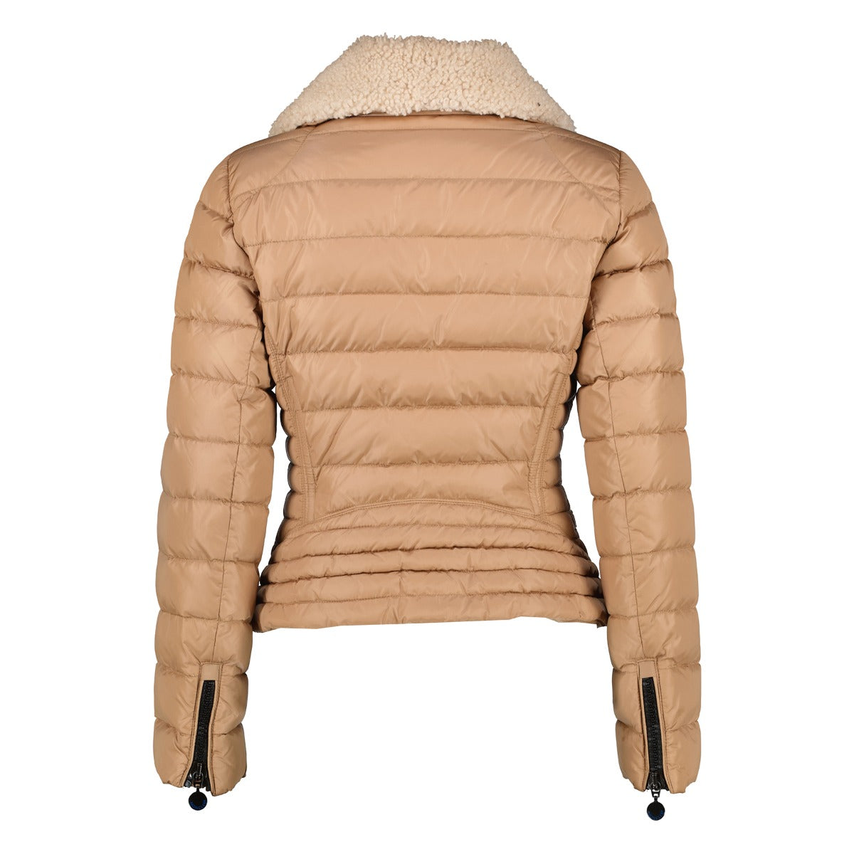 Moncler Frene Beige Sheep Fur Collar Down Jacket