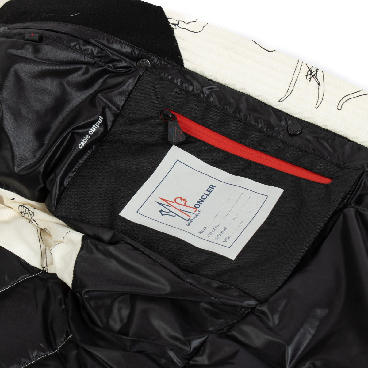 Moncler Soulan Gilet sans manches en duvet blanc imprimé - Taille 2