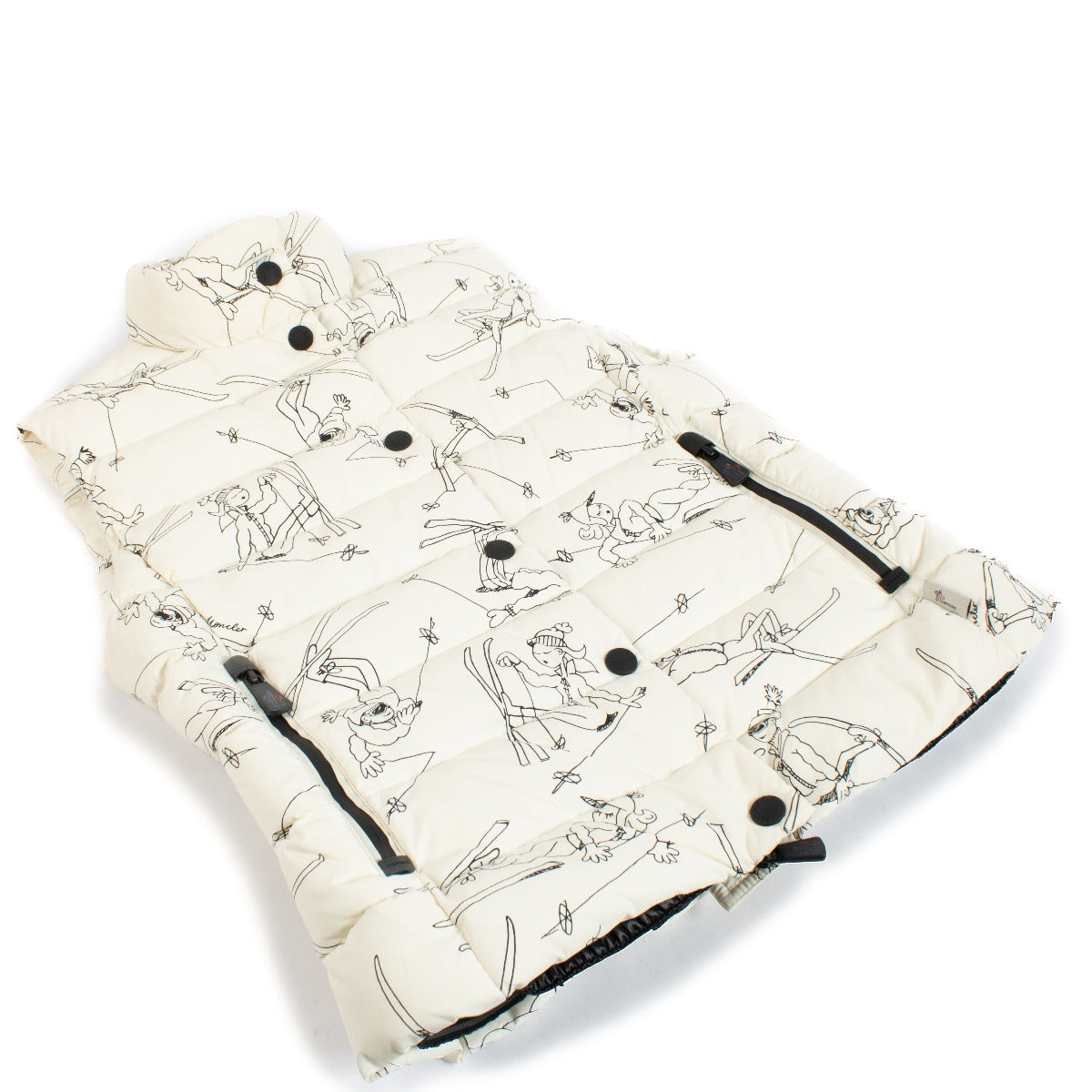 Moncler Soulan Gilet sans manches en duvet blanc imprimé - Taille 2