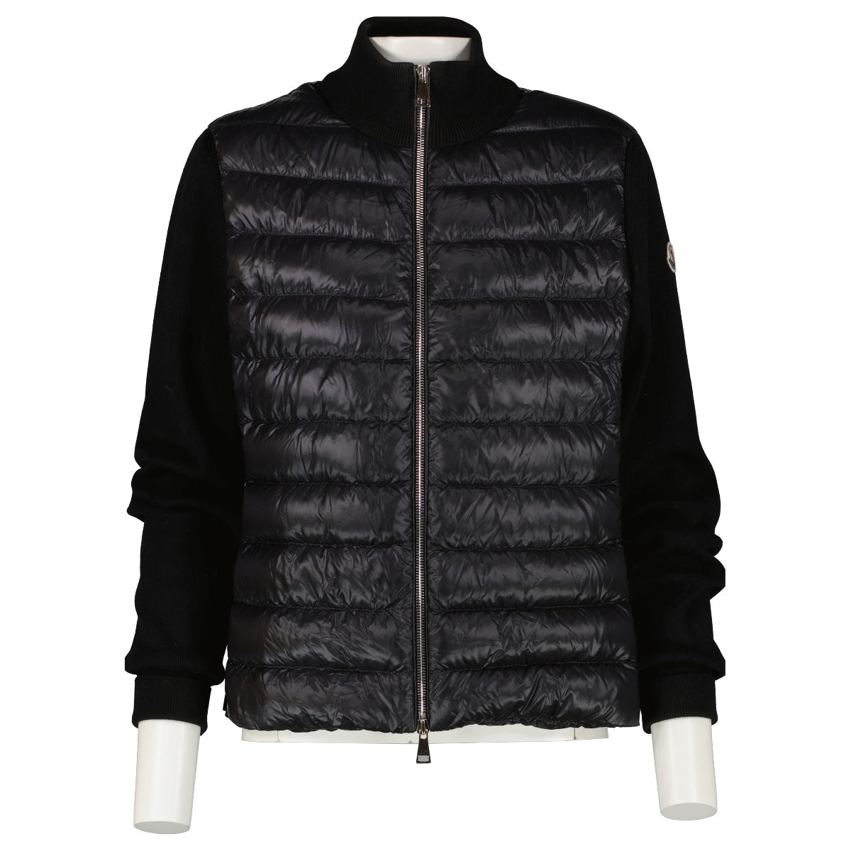 Moncler Black Padded Tricot Cardigan