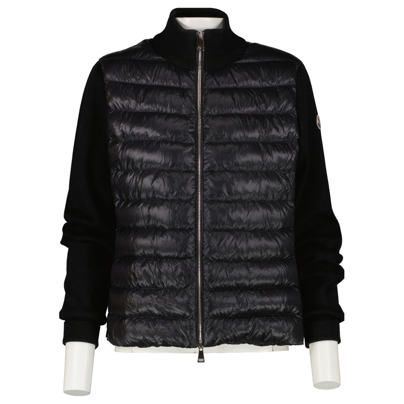 Moncler Black Padded Tricot Cardigan