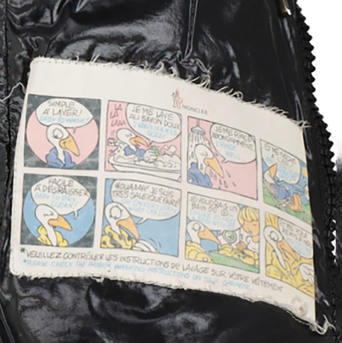 Veste Moncler matelassée noire à fermeture éclair - taille 0