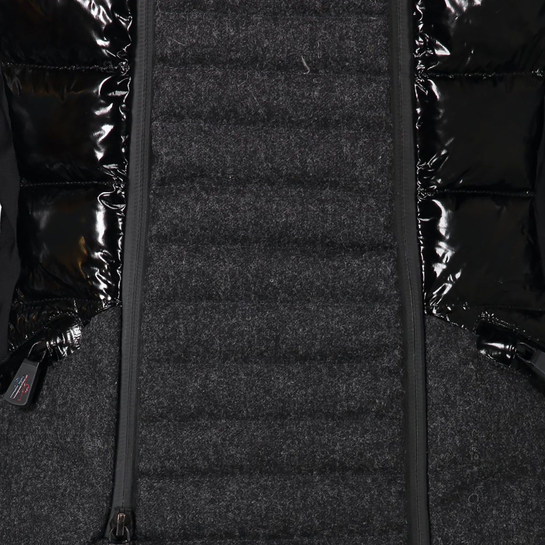 Moncler Dark Grey Wool Puffer Jacket