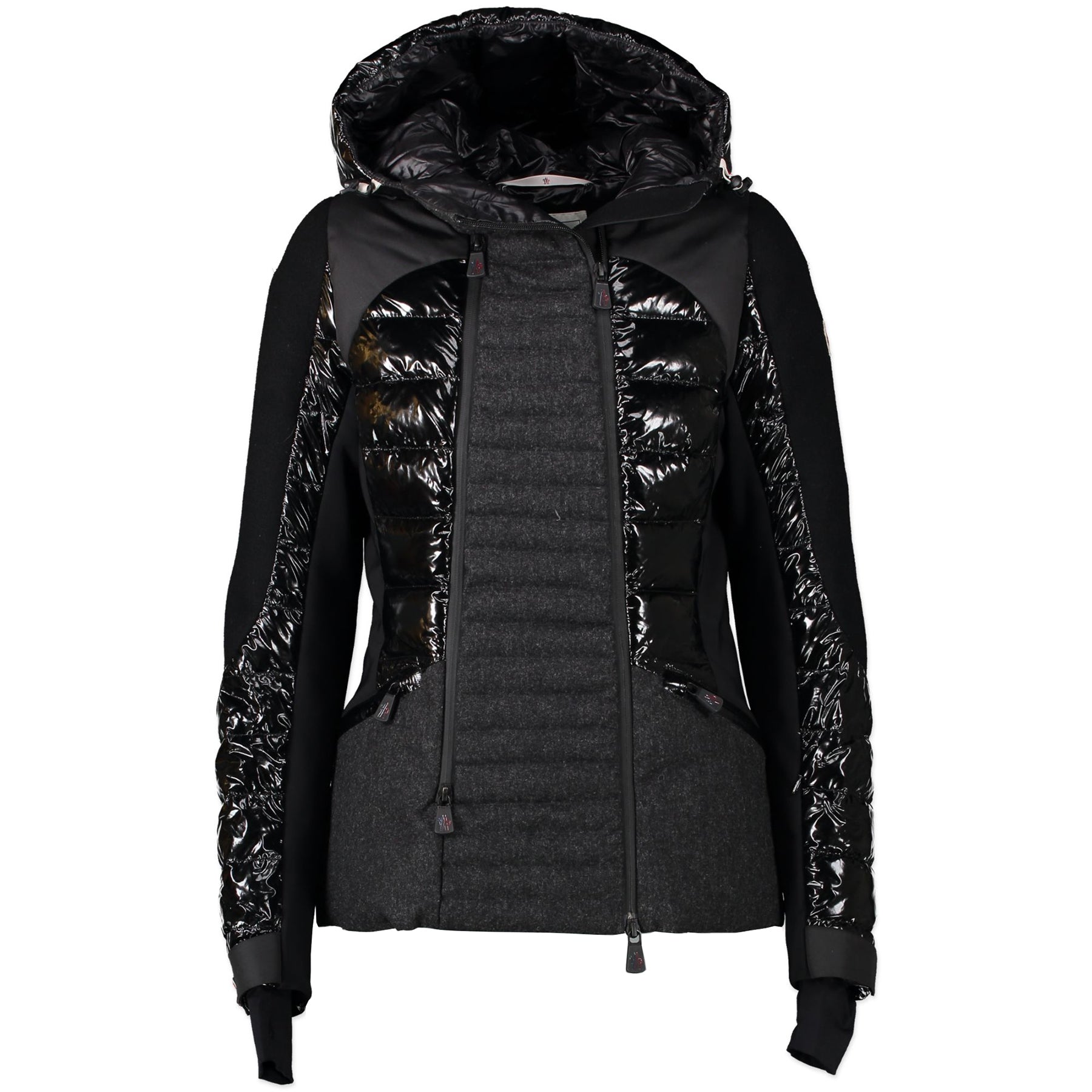 Koop Moncler Dark Grey Wool Puffer Jacket - Size 3 at the right price online safe and secure luxury brand LabelLOV webshop Antwerp Belgium