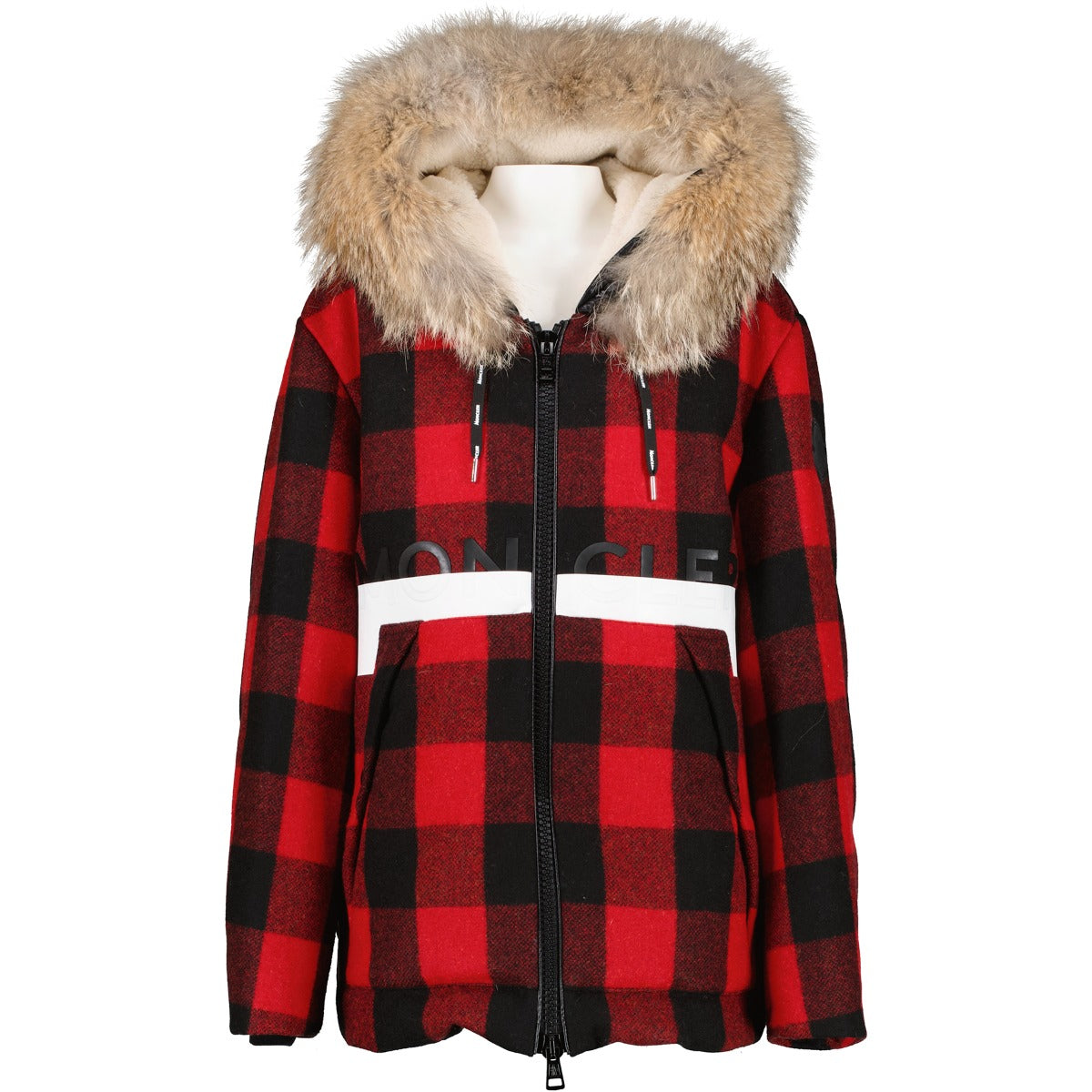 Moncler Stecknadelhorn Red Tartan Down Jacket