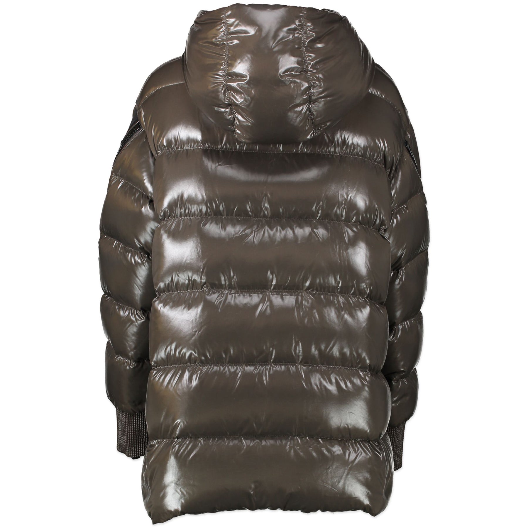 Moncler Kakhi Genius Logo Puffer Coat