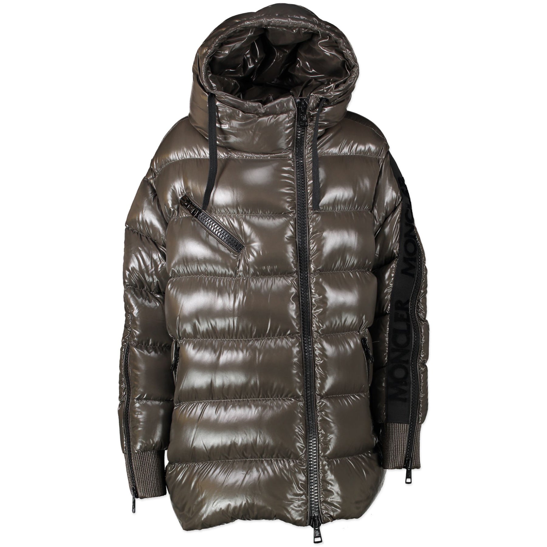 Moncler Genius Khaki Logo Puffer Coat