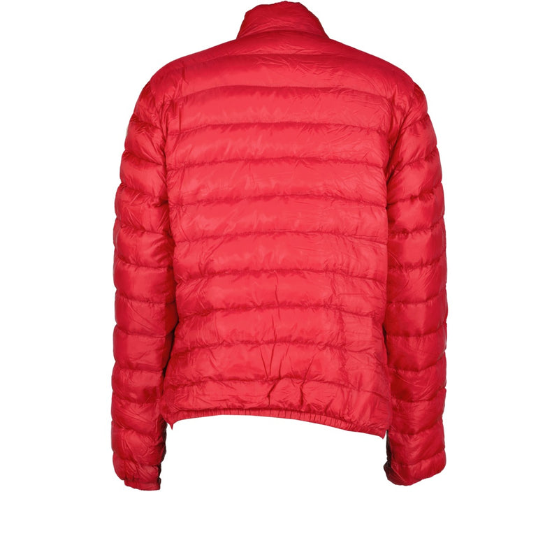 Buy an authentic second hand Moncler Short Red Down Jacket Size 1 in very good condition at Labellov