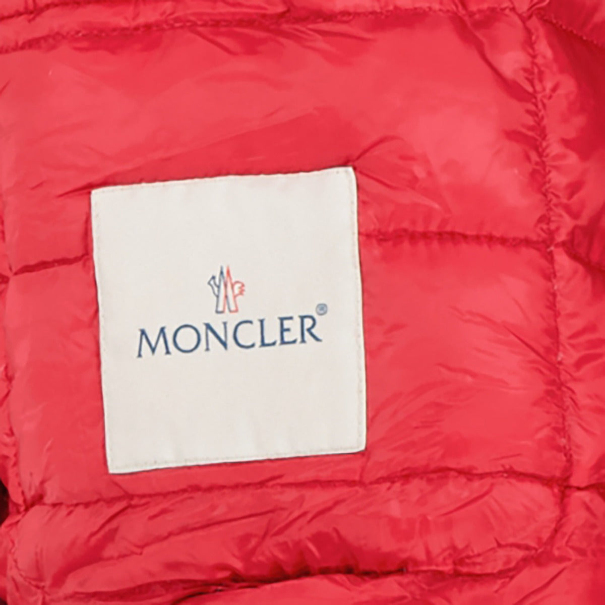 Buy an authentic second hand Moncler Short Red Down Jacket Size 1 in very good condition at Labellov