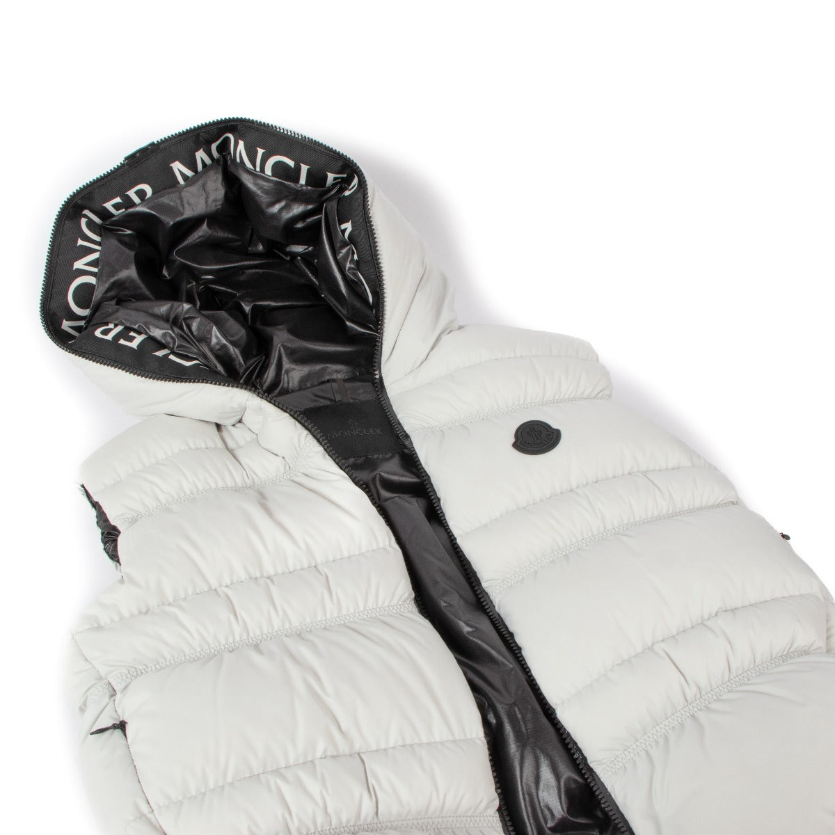 Moncler Lichtgrijze Weser Donsgilet - Maat 0