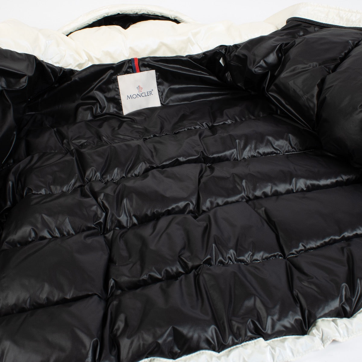 shop 100% authentic second hand Moncler Pearly White Down Jacket - Size 3 on Labellov.com