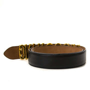 Buy authentic moschino black gold letter belt at labellov vintage fashion webshop belgium