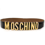 Acheter en ligne chez labellov.com pour le meuilleur prix chez labellov.com Moschino leather embellished leather belt