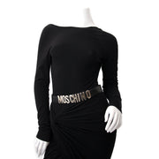 Acheter secur en ligne votre ceinture en cuir noir de Moschino pour le meilleur prix