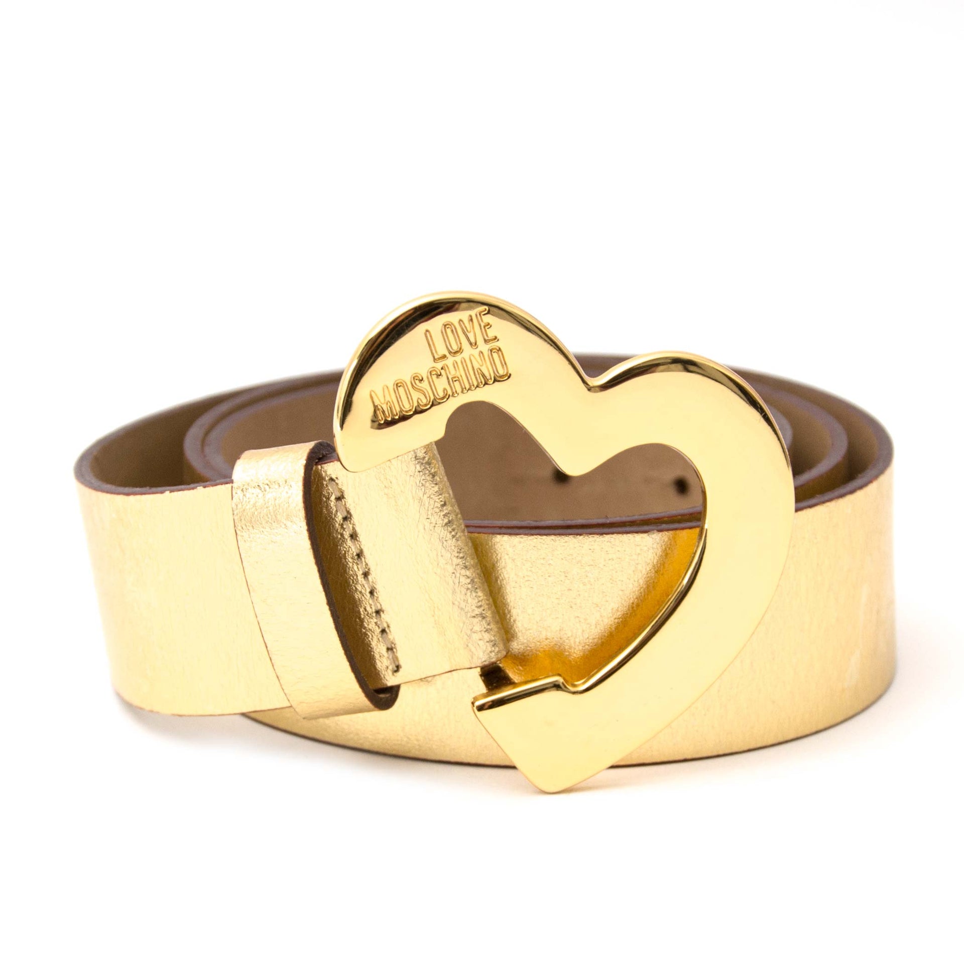 koop online aan de beste prijs Moschino Gold Heart Belt