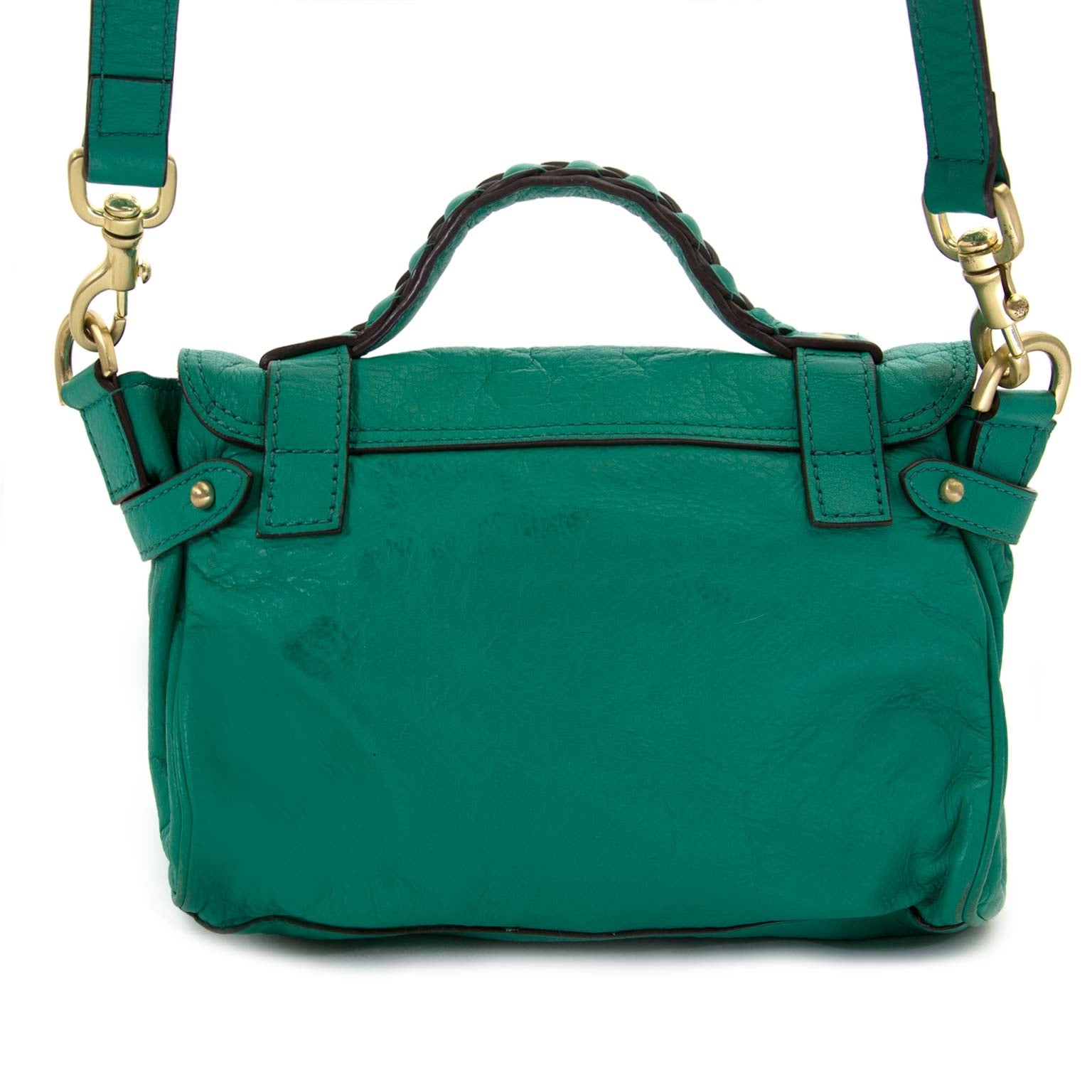 mulberry alexa green leather cross body bag now for sale at labellov vintage fashion webshop belgium