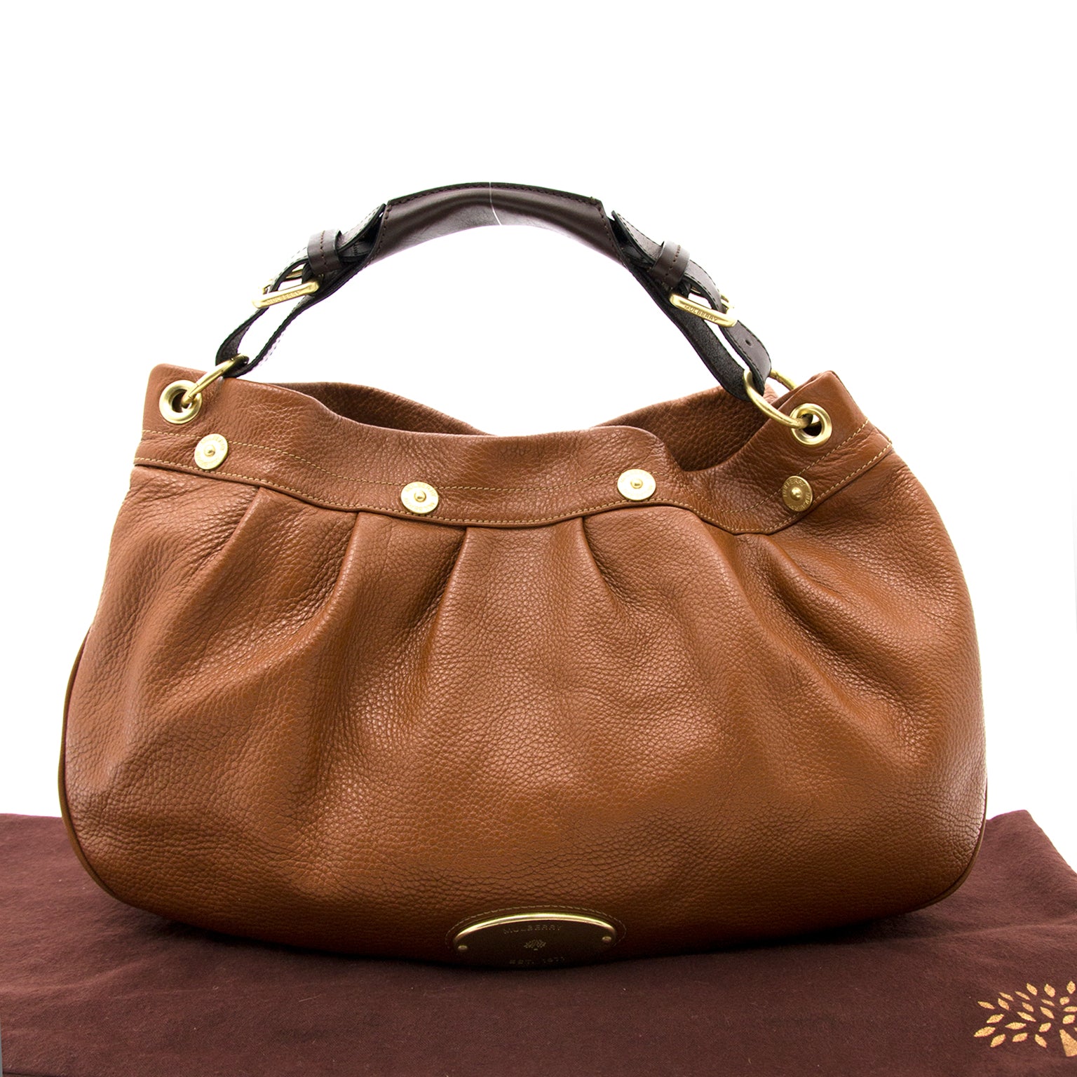 Mulberry Camel Lederen Mitzy Handtas nu online op labellov.com tegen de beste prijs.