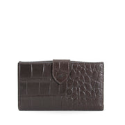 Bent u op zoek naar een authentieke Mulberry Croco Embossed Brown Leather Wallet