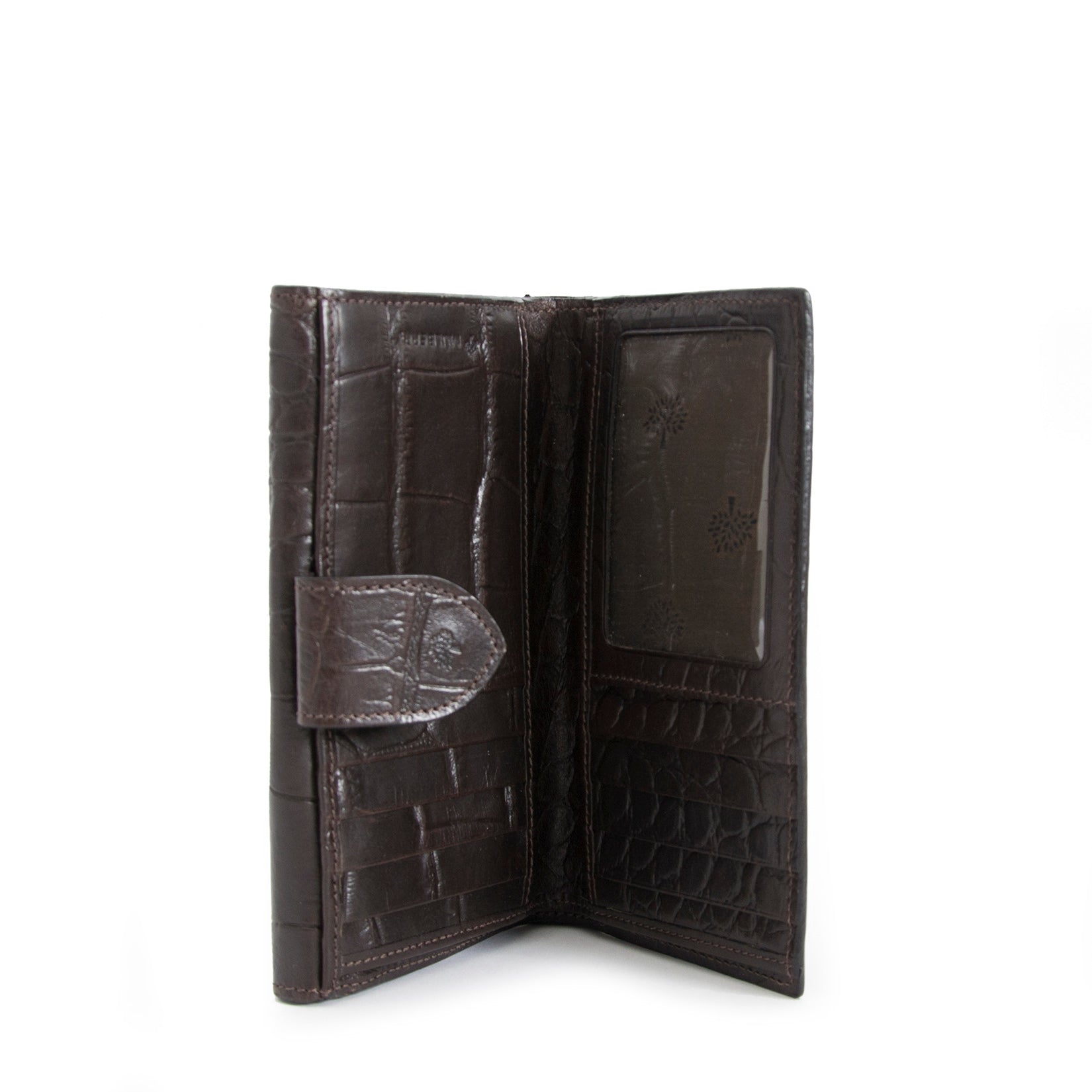 Mulberry Croco Embossed Brown Leather Wallet