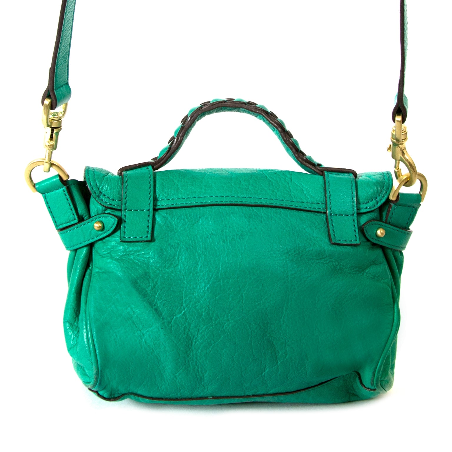 mulberry alexa green leather cross body bag now for sale at labellov vintage fashion webshop belgium