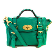 mulberry alexa green leather cross body bag now for sale at labellov vintage fashion webshop belgium