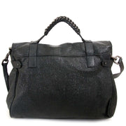 mulberry alexa oversized shiny grey shoulder bag now for sale at labellov vintage fashion webshop belgium
