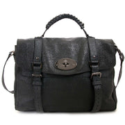 mulberry alexa oversized shiny grey shoulder bag now for sale at labellov vintage fashion webshop belgium