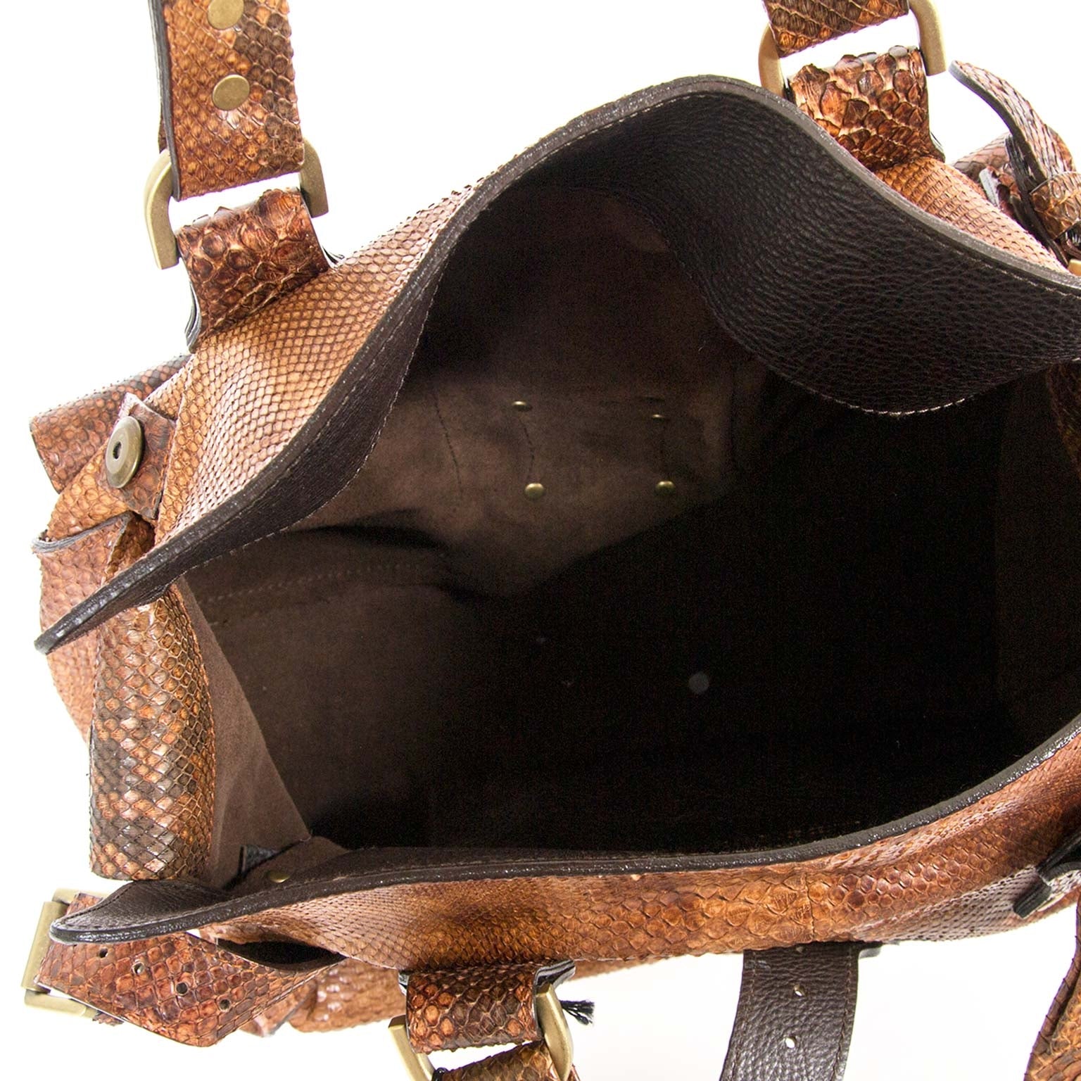 mulberry marron python roxanne sac à vendre à labellov vintage webshop de mode belgique