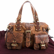 Buy an authentic second hand Mulberry Brown Python Shoulder Bag in very good condition at Labellov