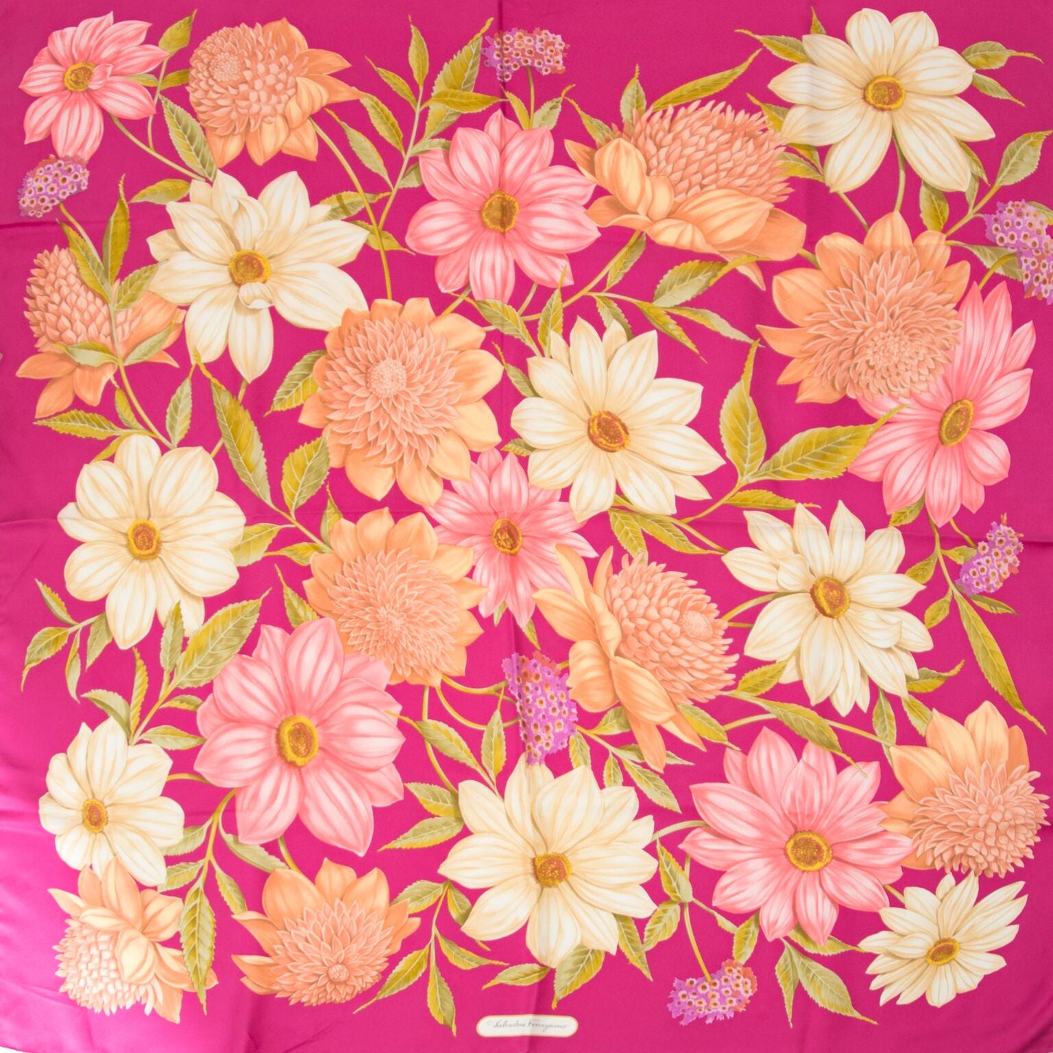 Multicolor flower scarf from Salvatore Ferragamo