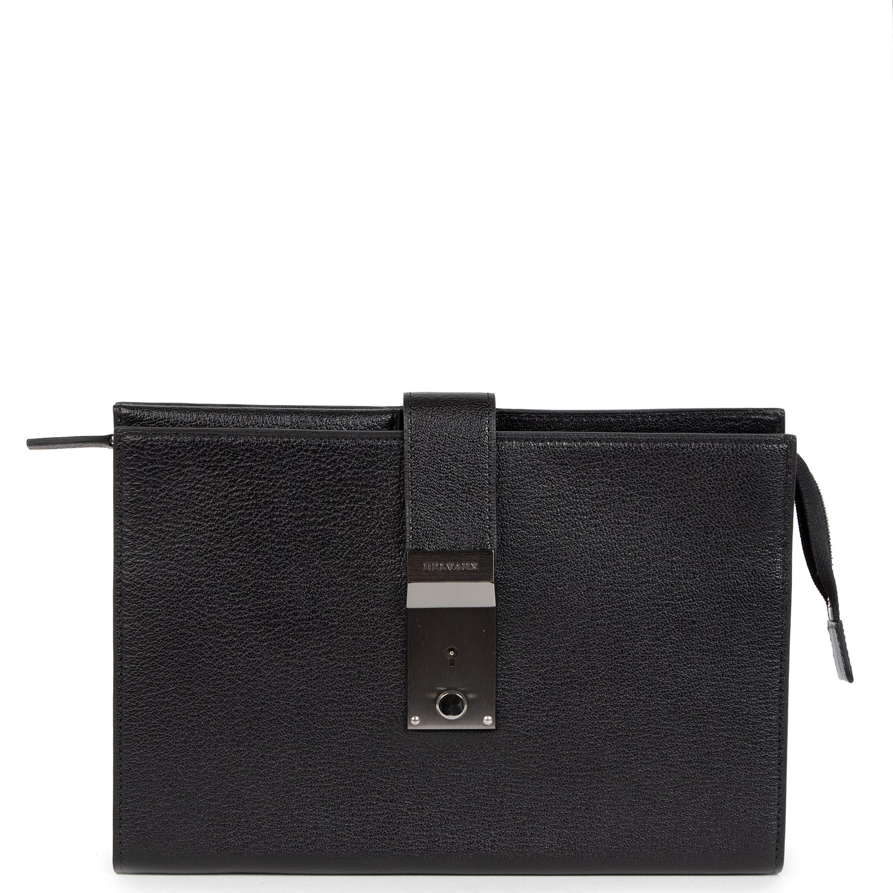 Delvaux Black Leather Pochette for the best price at Labellov secondhand luxury